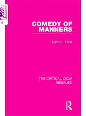海外直订Comedy of Manners 礼仪喜剧