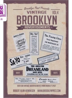 海外直订Vintage Brooklyn Advertisements Vol 4 老式布鲁克林广告卷4
