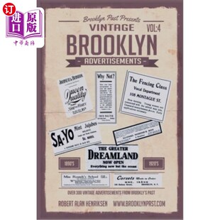 海外直订Vintage Brooklyn Advertisements Vol 4 老式布鲁克林广告卷4