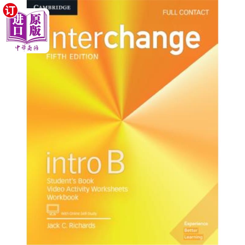 海外直订Interchange Intro B Full Contact with Online Self-Study 交换简介B全面接触在线自学
