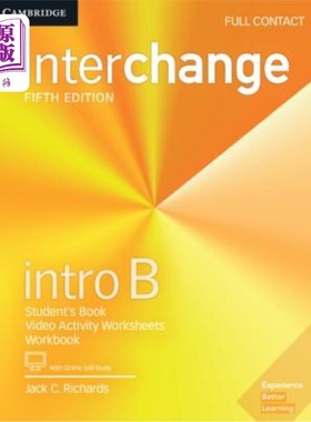 海外直订Interchange Intro B Full Contact with Online Self-Study 交换简介B全面接触在线自学