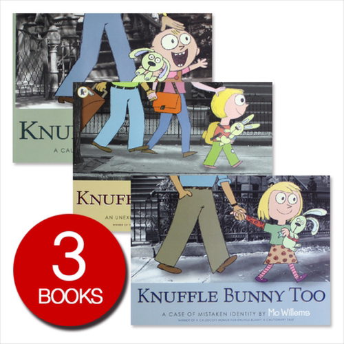 Knuffle bunny Too/Free又来了/再见了，古纳什小兔 三步曲3册 英文原版绘本 名家莫威廉斯 宝宝成长 凯迪克大奖 【中商原版?