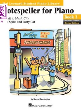 海外直订Notespeller for Piano, Book 3: Hal Leonard Student Piano Library 钢琴注释拼写器，第3册：哈尔·伦纳德学生钢琴
