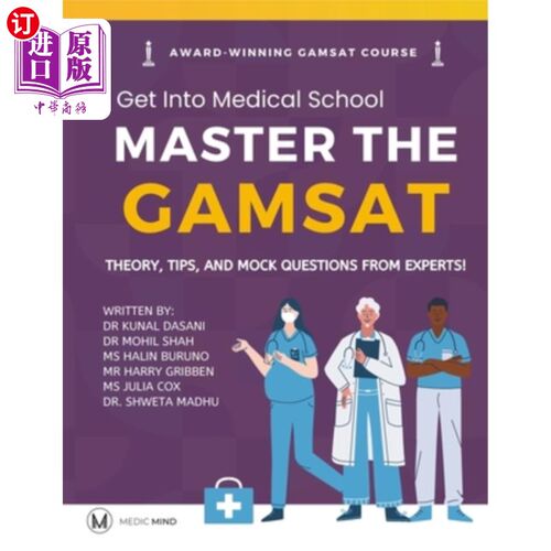 海外直订Master the Gamsat: Theory, Tips and Mock Questions from Gamsat Experts 掌握Gamsat:理论，技巧和模拟问题从Gam