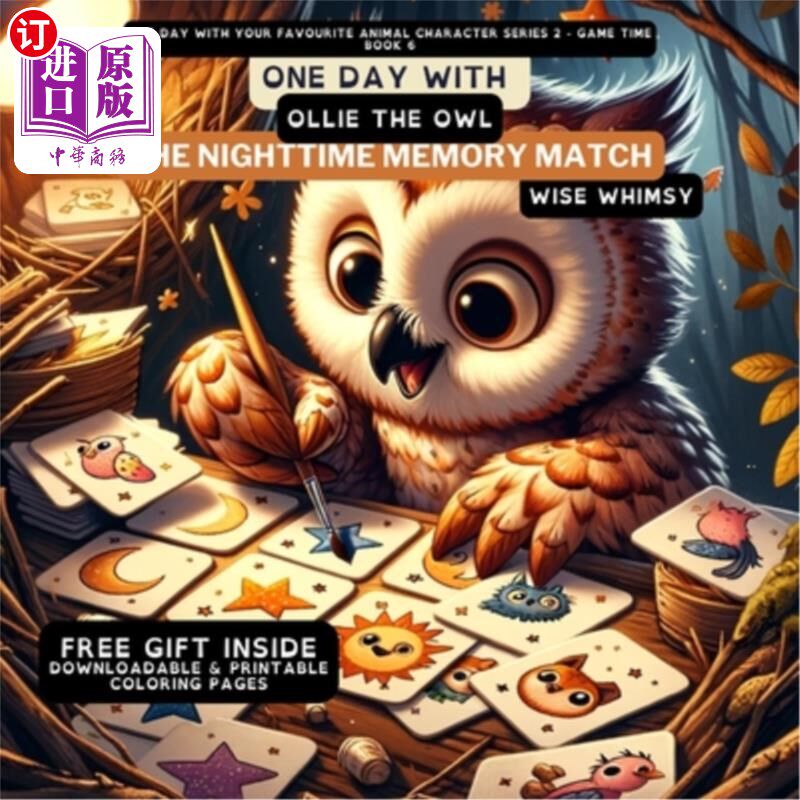 海外直订One Day With Ollie the Owl: The Nighttime Memory Match 猫头鹰奥利的一天：夜间记忆比赛