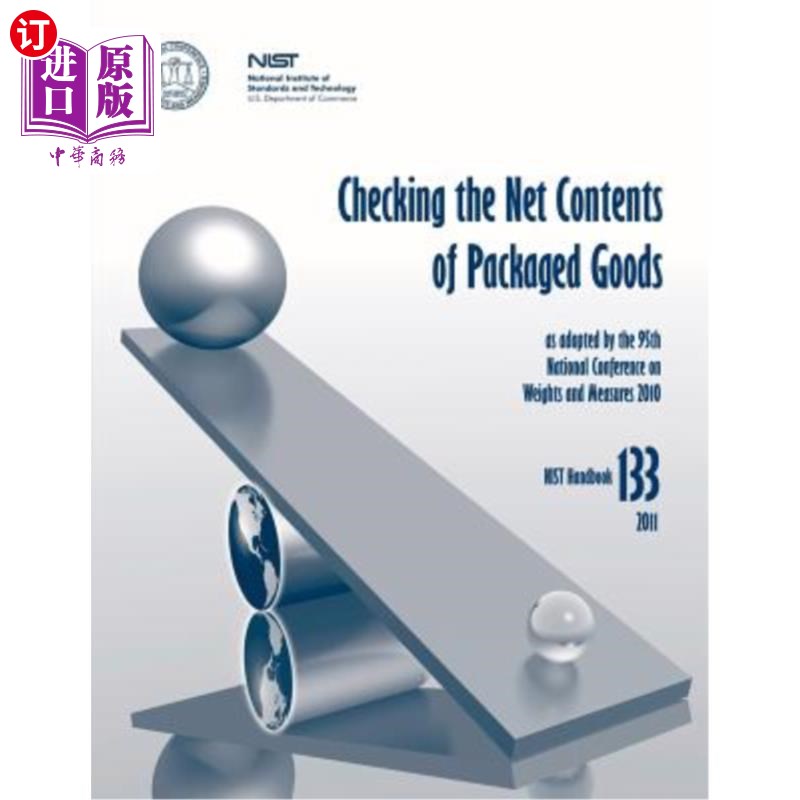 海外直订Checking the Net Contents of Packaged Goods (NIST HB 133) 检查包装货物的净含量(NIST hb133)