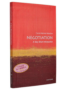 预售 牛津通识读本 协商 Negotiation A Very Short Introduction 英文原版 Carrie Menkel-Meadow 谈判 寻求解决方案【中商原版】