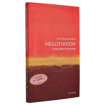 预售 牛津通识读本 协商 Negotiation A Very Short Introduction 英文原版 Carrie Menkel-Meadow 谈判 寻求解决方案【中商原版】
