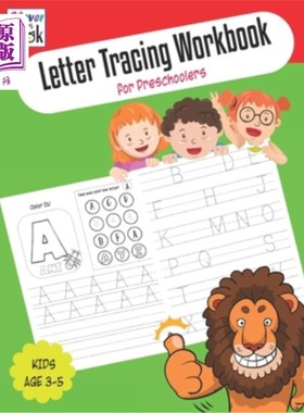 海外直订Letter Tracing Workbook for Preschoolers: Alphabet worksheet for kids age 3-5 Le 学龄前儿童字母追踪工作手册