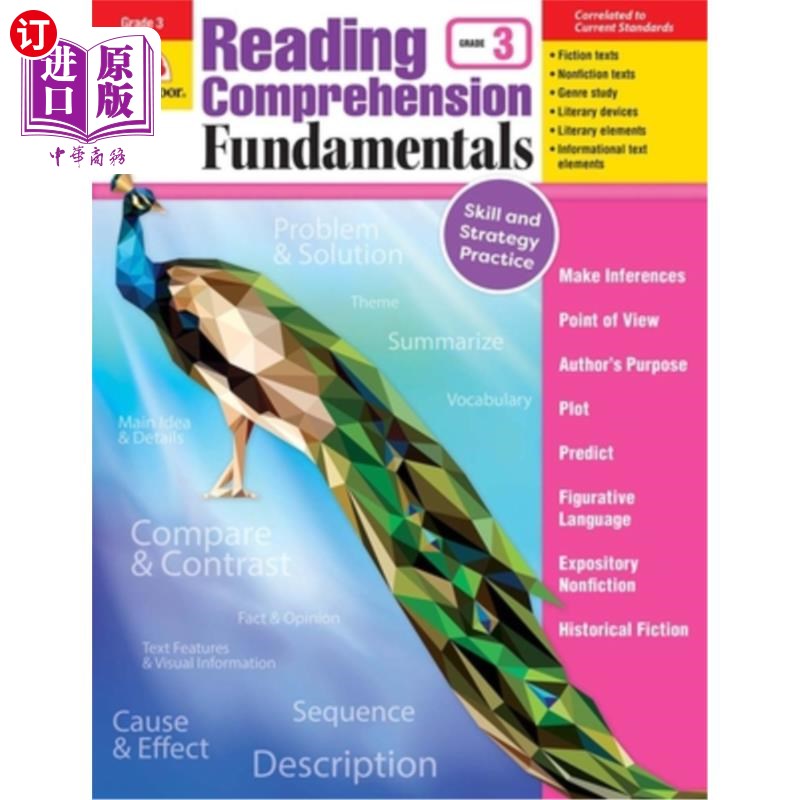海外直订Reading Comprehension Fundamentals, Grade 3 阅读理解基础三年级
