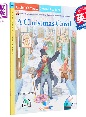 现货 A Christmas Carol 圣诞颂歌 A2级 英式英语 分级读物 Global ELT Graded Reader 配在线音频不含CD