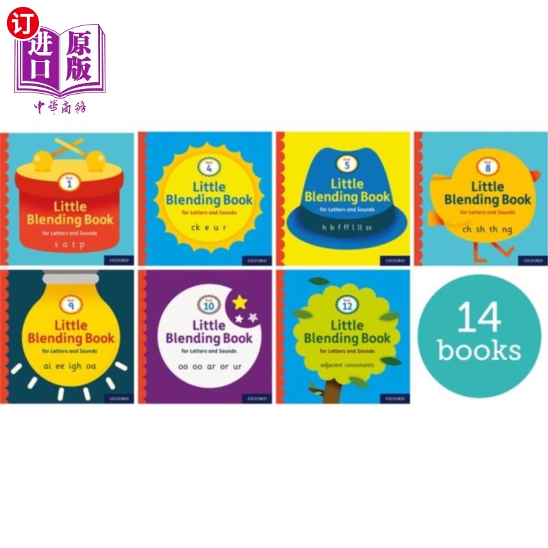 海外直订Little Blending Books for Letters and Sounds: Mixed Pack of 14 字母和声音的混合书籍：14本