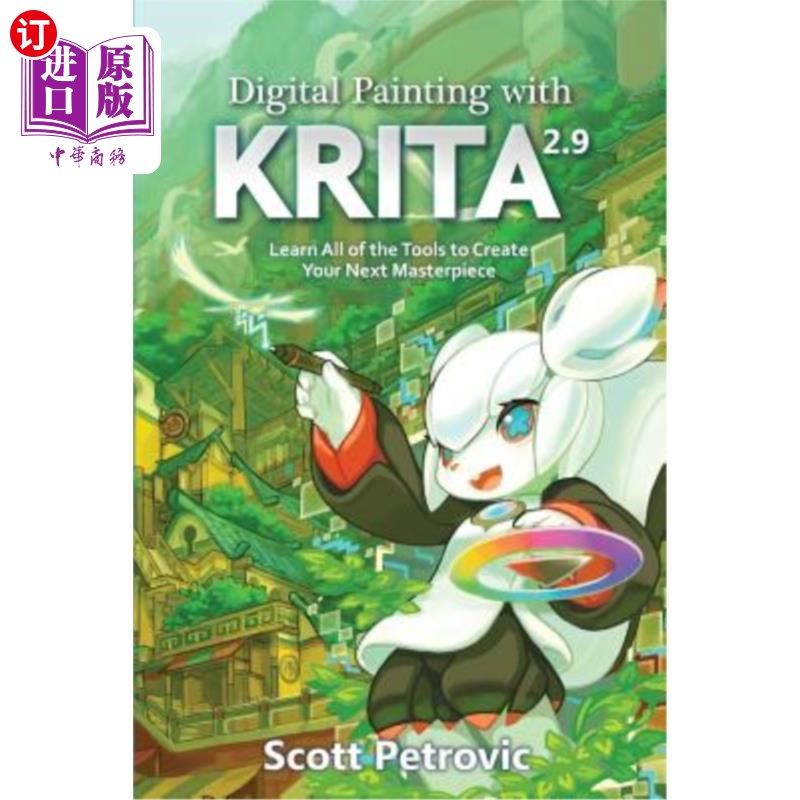 海外直订digital painting with krita 2.