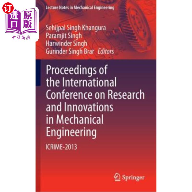 海外直订Proceedings of the International Conference on Research and Innovations in Mecha