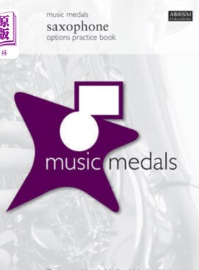 海外直订Music Medals Saxophone Options Practice Book 音乐奖章萨克斯管选项练习书
