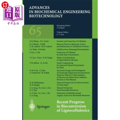 海外直订医药图书Recent Progress in Bioconversion of Lignocellulosics 木质纤维素的生物转化研究进展