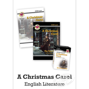 英国CGP原版 GCSE English Literature A Christmas Carol GCSE英国文学：圣诞颂歌 备考教辅三册 含答案 【中商原版】