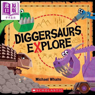 Diggersaurs Penguin企鹅出版 英文原版 恐龙工程车 中商原版 儿童故事绘本图画书 忙碌 5岁 进口图书 Explore 开发任务