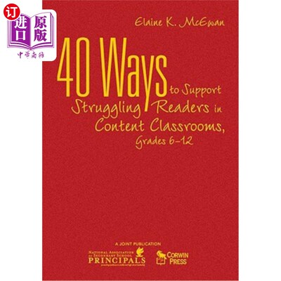 海外直订40 Ways to Support Struggling Readers in Content Classrooms, Grades 6-12 在6-12年级的内容课堂上支持困难读者