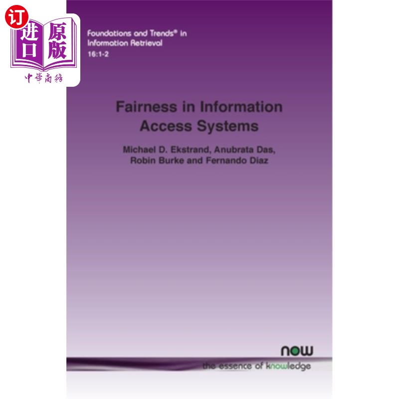 海外直订Fairness in Information Access Systems信息获取系统的公平性