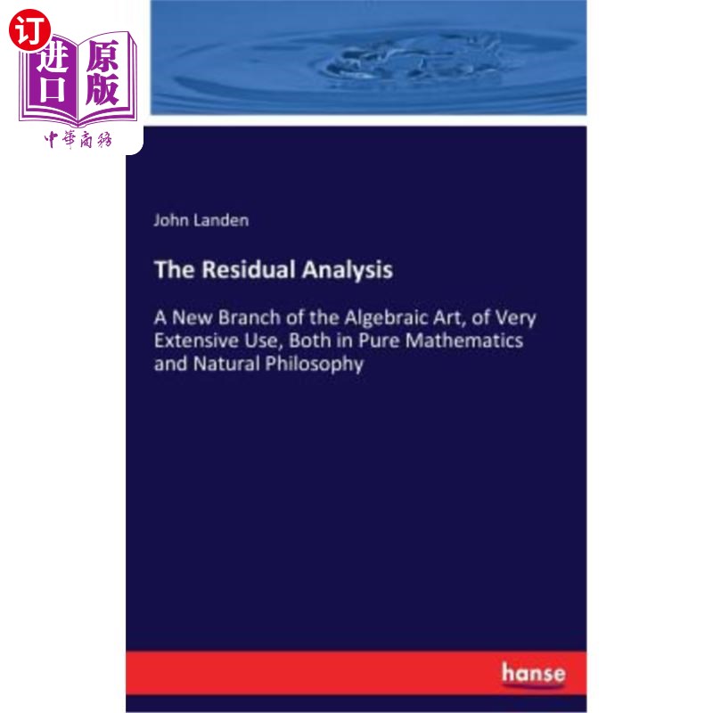 海外直订The Residual Analysis 残差分析