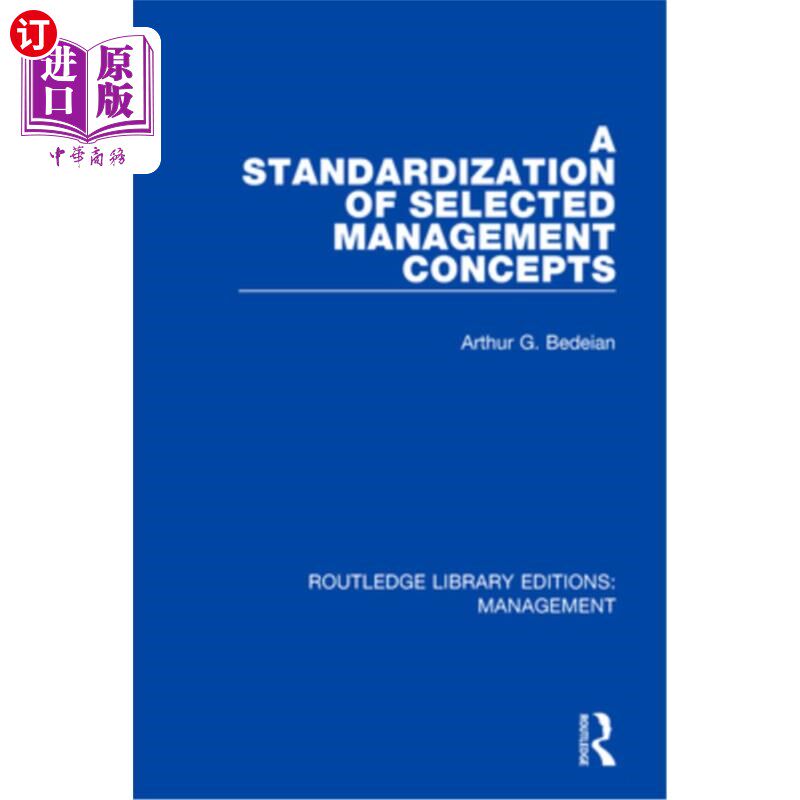 海外直订A Standardization of Selected Management Concepts 选定管理概念的标准化