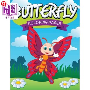 海外直订Butterfly Coloring Pages 蝴蝶着色页面