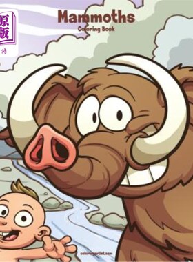 海外直订Mammoths Coloring Book 1 猛犸象着色书1