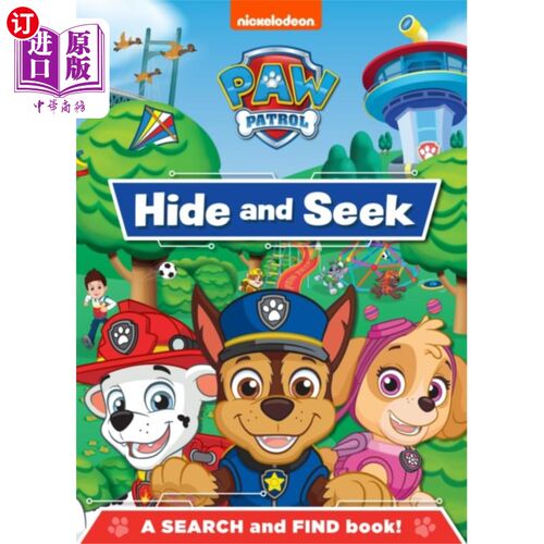海外直订PAW Patrol Hide and Seek: A Search and Find Book 爪子巡逻队捉迷藏：一本搜索和发现书