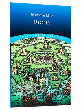 乌托邦 英文原版 Utopia Dover Thrift Editions Sir Thomas More 哲学