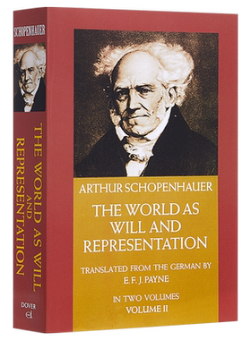 叔本华 作为意志和表象的世界 Vol.2 英文原版 The World as Will and Representation 可搭配叔本华人生的智慧论生命悲剧哲?