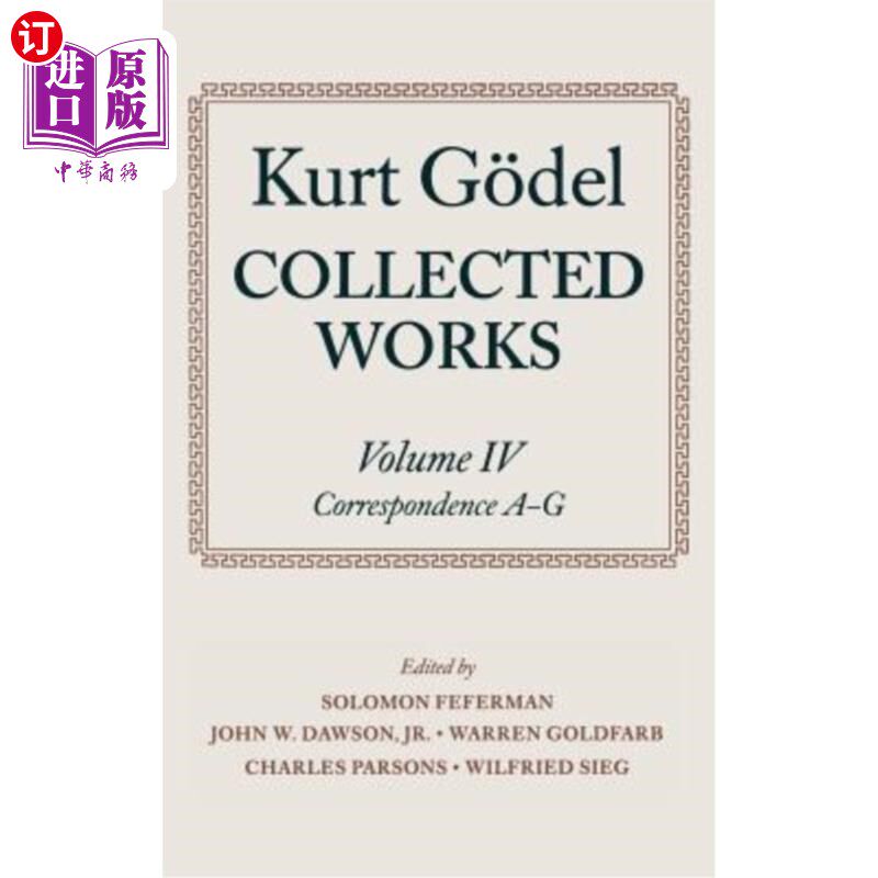 海外直订Collected Works: Volume IV: Correspondence, A-G 收集的作品：第四卷：通信，A-G