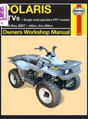 海外直订Polaris Atvs 250-800cc, '98-'07: 1998 Thru 2007 250cc Thru 800cc 北极星ATV 250-800cc，'98-07:1998-20