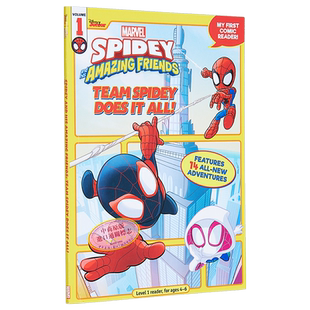 蜘蛛侠和他的神奇朋友 蜘蛛侠团队无所不能 Spidey and His Amazing Friends 英文原版 Disney Books【中商原版】