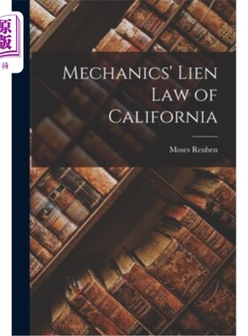 海外直订Mechanics' Lien Law of California 加州机械师留置权法