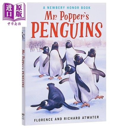 纽伯瑞儿童文学奖获奖 英文童书 波普先生的企鹅 Mr. Popper's Penguins 英文原版 儿童文学 进口图书【中商原版】