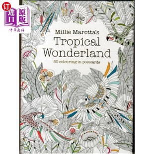海外直订Millie Marotta's Tropical Wonderland Postcard Box 米莉·马洛塔的热带仙境明信片盒