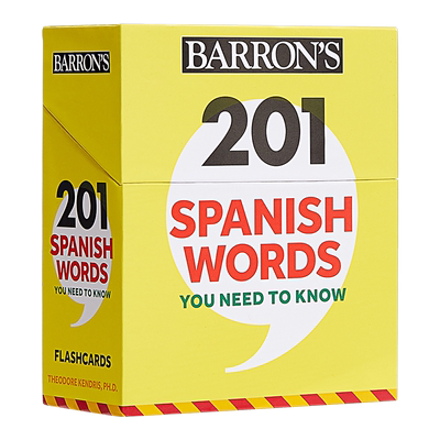 预售 201 Spanish Words You Need to Know Flashcards 西班牙语原版 巴朗201个你需要知道的西班牙语单词（词汇卡）【中商原版】
