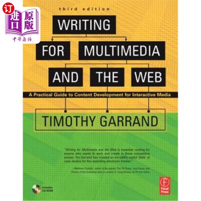 海外直订Writing for Multimedia and the Web: Content Development for Bloggers and Profess 为多媒体和写作：博客作