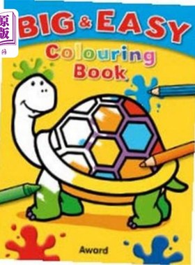 海外直订Big and Easy Colouring Book - Tortoise: Big Pictures, Bold Outlines, Perfect for 大而简单的着色书-乌龟:大图