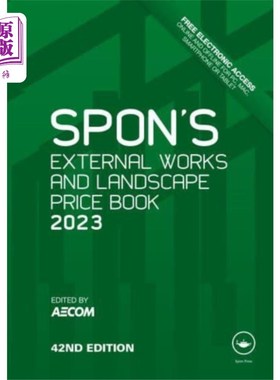 海外直订Spon's External Works and Landscape Price Book 2... Spon的外部工程和景观价格书2023