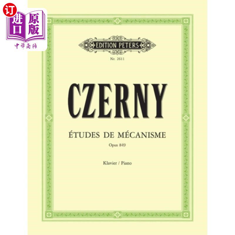 海外直订古英语 Preliminary School of Velocity Op. 849 for Piano... 初级速度学派钢琴作品849(30练习曲)