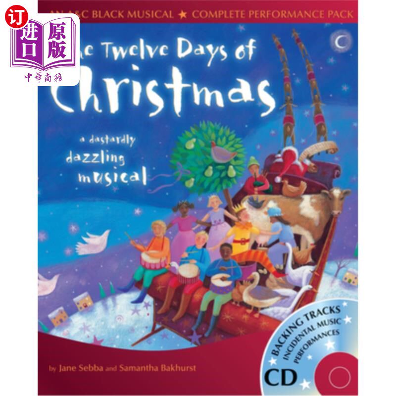 海外直订The Twelve Days of Christmas (Book + Download): A Dastardly Dazzling Musical  圣诞节的十二天 （书籍 + 下载