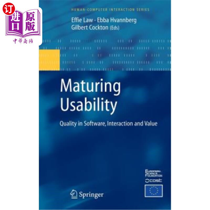 海外直订Maturing Usability: Quality in Software, Interaction and Value 成熟的可用性：软件质量、交互和价值