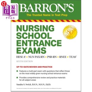 海外直订医药图书Nursing School Entrance Exams: Hesi A2 / Nln Pax-RN / Psb-RN / Rnee / Teas 护理学校入学考试：HESIA2