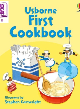 预售 小朋友的烹饪书 First Cookbook 英文原版 儿童食谱绘本读物 赏心悦目的插图 简单易做的美味食谱 进口童书 7岁+【中商原版】
