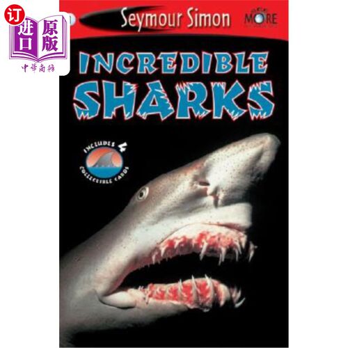 海外直订Seemore Readers: Incredible Sharks - Level 1 [With 4 Collectible Cards] Seemore读者：不可思议的鲨鱼-1级[带4