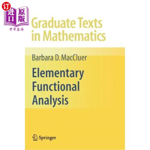 海外直订Elementary Functional Analysis 初等功能分析