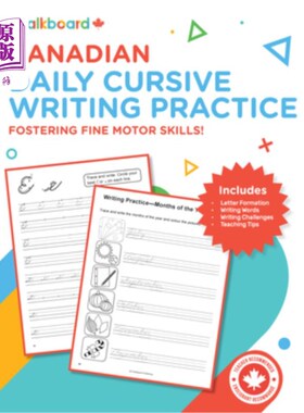 海外直订Canadian Daily Cursive Writing Practice 2-4 加拿大每日草书练习2-6年级