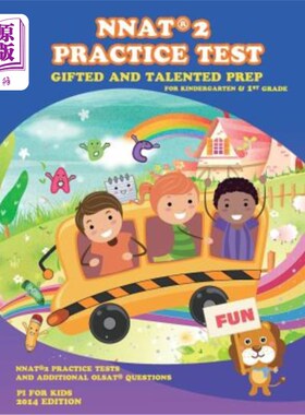 海外直订Gifted and Talented: NNAT Practice Test Prep for Kindergarten and 1st Grade: wit 天才和天才：幼儿园和一年级